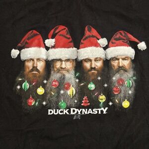 Duck Dynasty Christmas T-shirt Black Size S